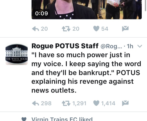 We're only showing Ami the good news now to keep her sweet. It's another Trump thread!