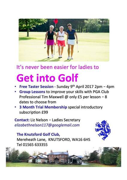Fancy a ladies golf taster session?  Knutsford Cheshire