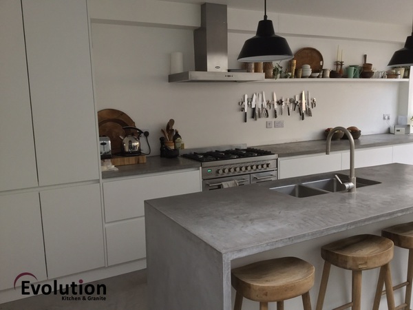 Concrete kitchen worktops