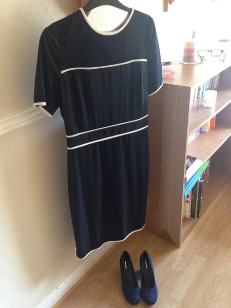 Navy Dress and Shoes