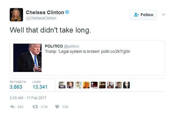 She was told to be quiet. Nevertheless she persisted...Trump cont...