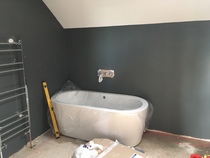 making a really dark bathroom even darker..