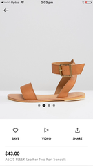 Flat brown strappy sandals...