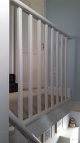 Can anyone recommend a stair guard to stop a crawling baby falling between balusters?