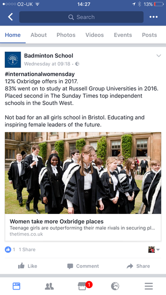 To think that this school advert is sexist?