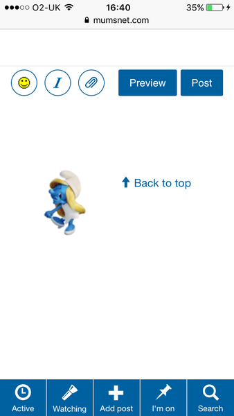To ask why the fuck there's a smurf playing football 'down below' and do I need another glass of wine?