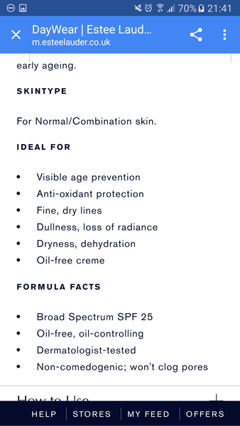Oil free moisturiser with spf