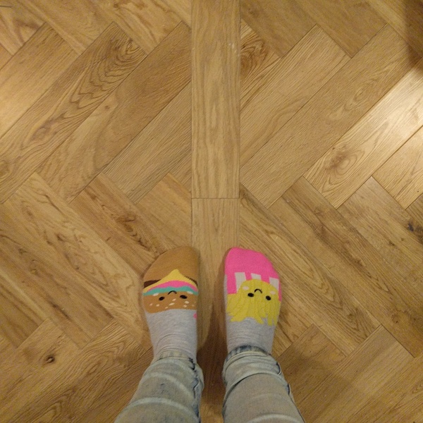 French/sliding doors between kitchen and dining room