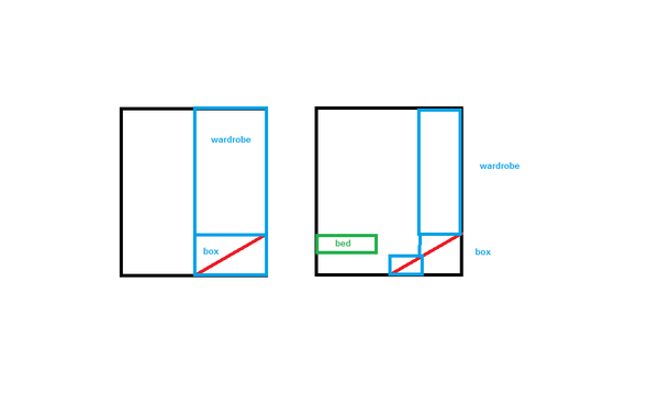 Box room with stairs bulk head thing!