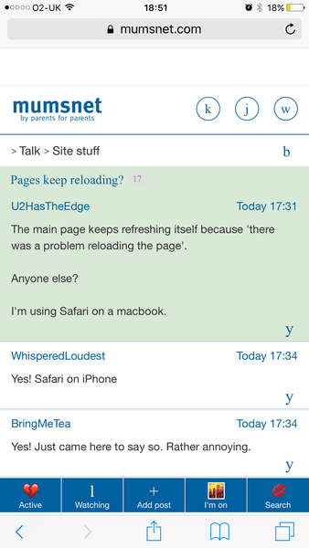 Pages keep reloading?