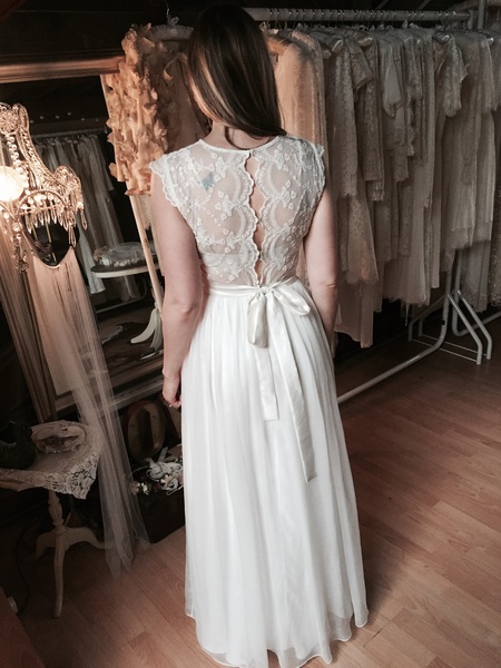Can you help me find a not "princessy" wedding dress please?