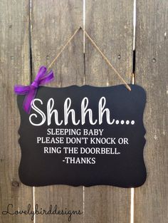 WIBU to put a note on the door regarding sleeping baby?!