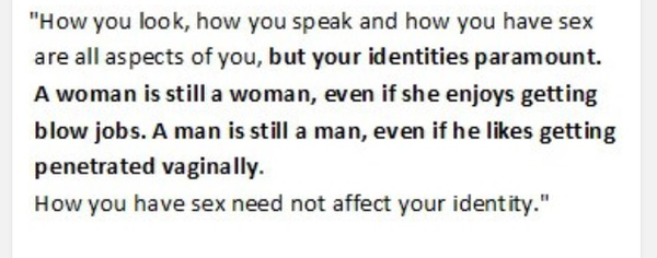 To be terrified about what will happen if the Gender Identity Bill is passed?