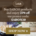 Enjoy 20% off SABON products with promo code SABON20