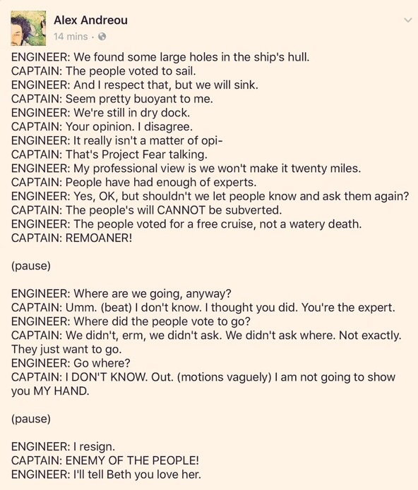 Westministenders: Brexit Britain = Gridlock Britain ?