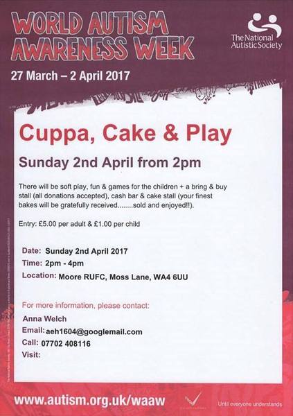 Cuppa, Cake and Pay - World Autism Awareness Week / Warrington