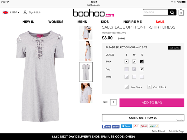 Can anyone me a cute or funky T shirt dress, that's not white with ubiquitous navy zombie Breton stripes