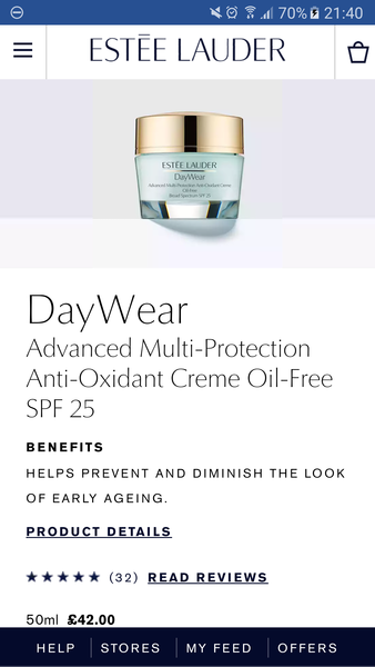 Oil free moisturiser with spf