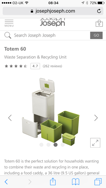 To think £36 is an acceptable amount to spend on a  kitchen bin. Sorry boring.
