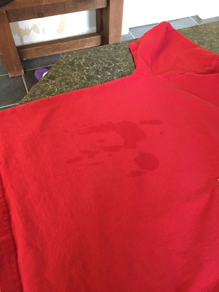 I just cannot get this blimming stain out -candle wax grease