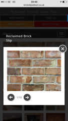 Exposed reclaimed brick feature pillar
