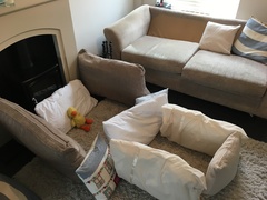 Anyone's little ones LOVE making dens/arranging furniture and objects?