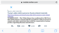 There is no evidence that this so called thread was "tapped". Trump continued