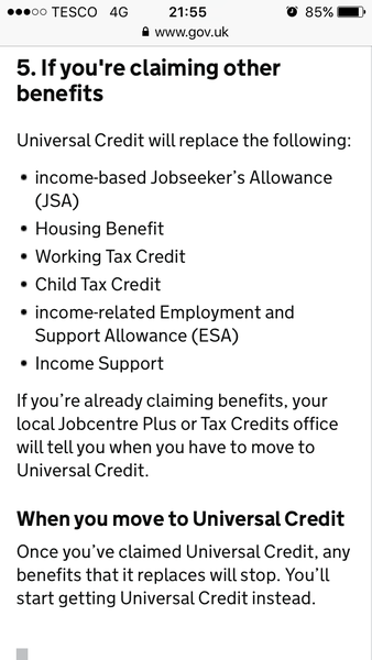 Universal credit fears.