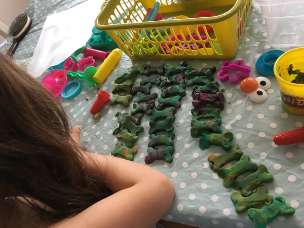 Counts at "lining things up"/unusual or normal kiddy play....?