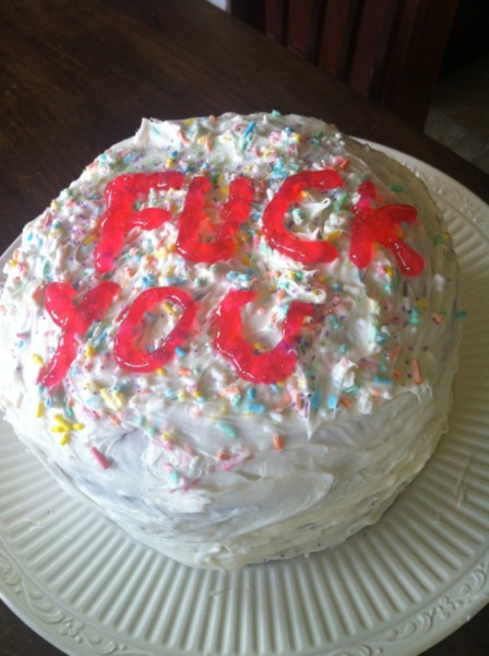 Aibu to ask her to clean up the fucking cake.