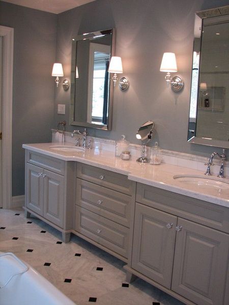 How to warm up a grey bathroom