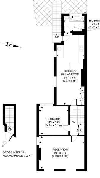 Fire door in domestic property