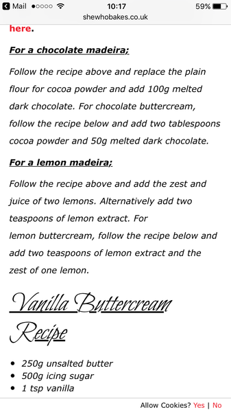 Cake recipe for shape cake