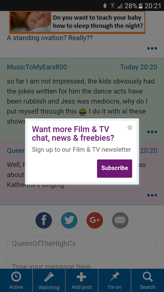 TV addicts pop-up