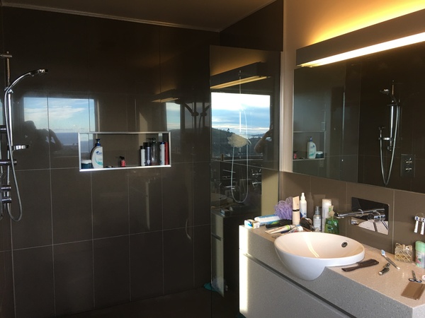 To ask to see your bathroom?