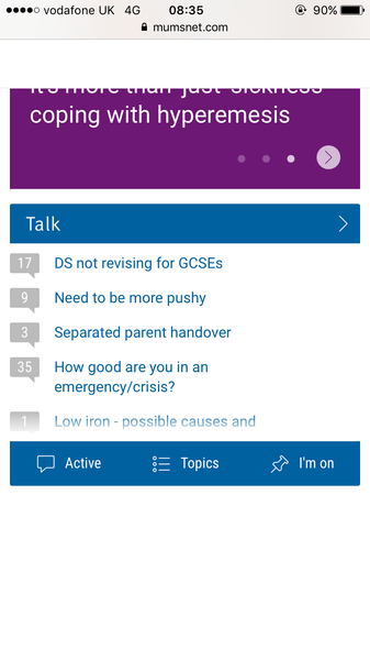 Active threads on Talk homepage stuck