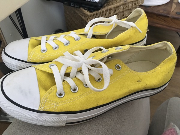 If i like them i should wear them, right? Yellow trainers (pic)