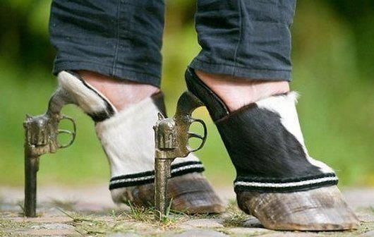 Hands up if you've ever seen an uglier pair of boots in your life. Ever.