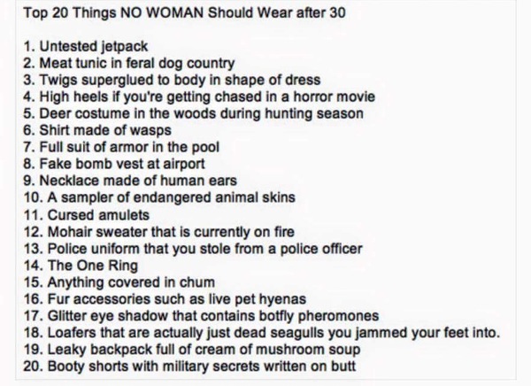 "AmI too old to wear...?" No. You are not.