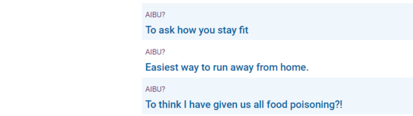 To ask how you stay fit