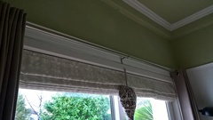 What window dressing can I put on my patio door?