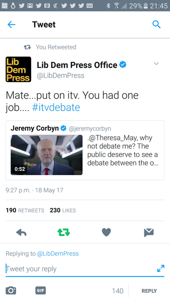 To consider the Conservatives' manifesto pretty decent on the whole?