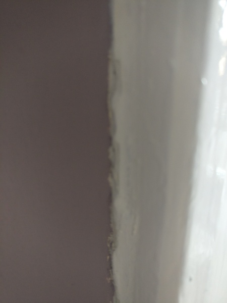 Chips/jagged edges on skirting board