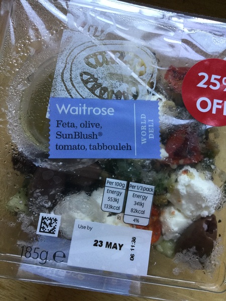 Mayonnaise and supermarket sandwiches!