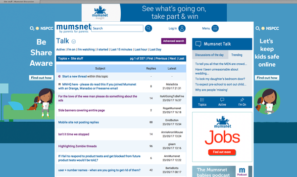 Side banners covering enrtire page