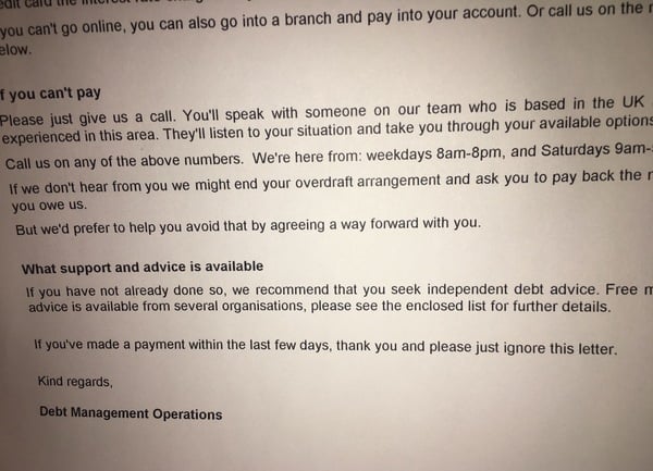 AIBU to panic over this letter from the bank