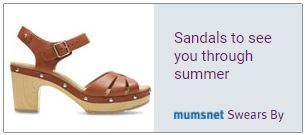 What are these "sandals to see you through the summer" in the Mumsnet Swears By ad?