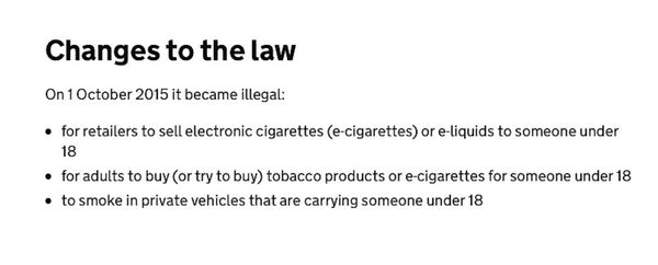 To buy cigarettes for a 16 year old