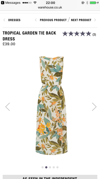 Tropical print dress - what do I wear with it?