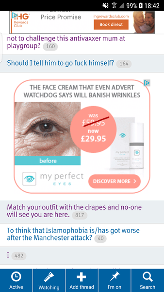Adds in the middle of page?